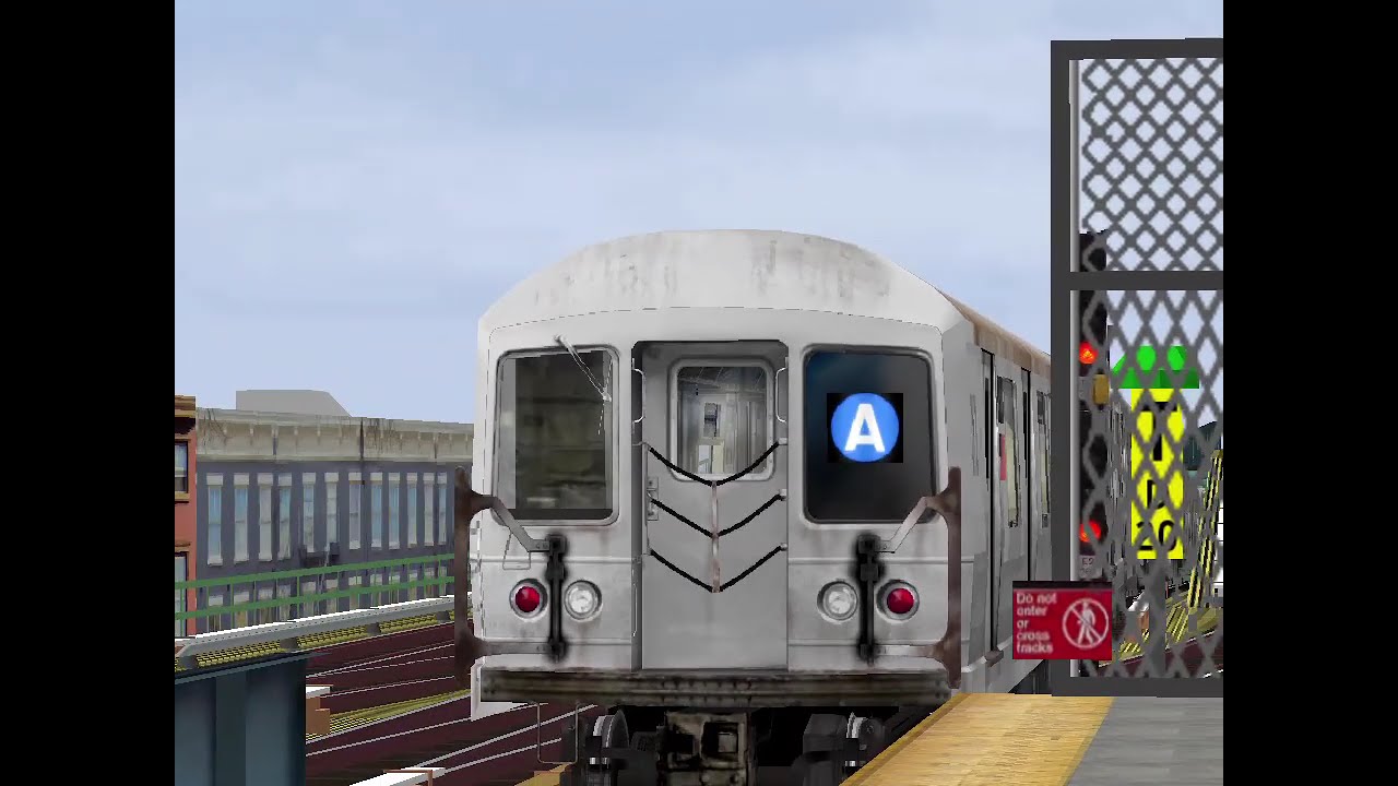 OpenBVE | Far Rockaway-Mott Avenue bound R42 (A) Train arriving and Departing Rockaway Boulevard