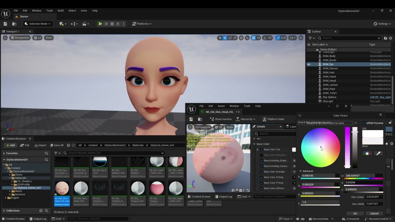 Stylized Anime Cat Girl Warrior | Unreal Engine 5 Character Demo | Polycorn Studio