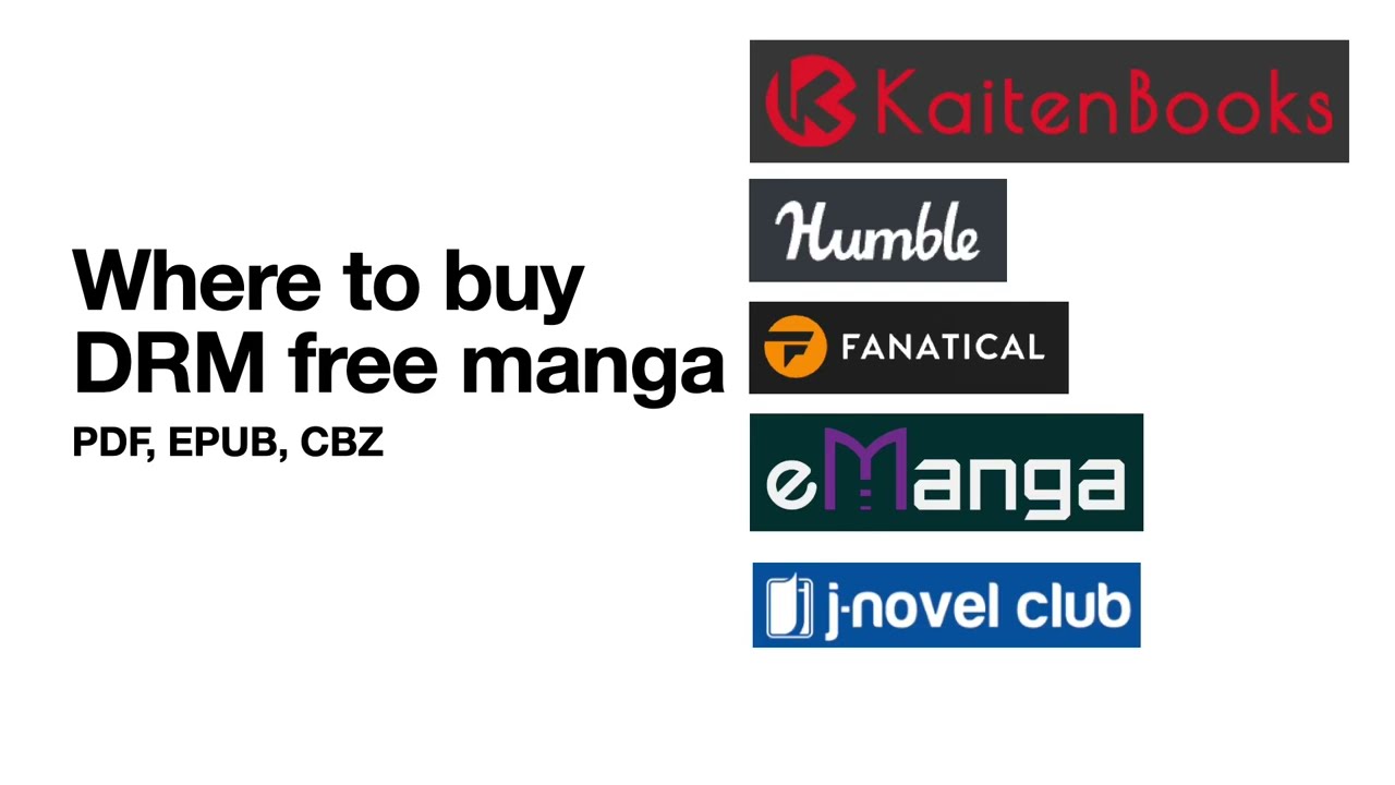 Where to buy DRM free manga (PDF, EPUB, CBZ)