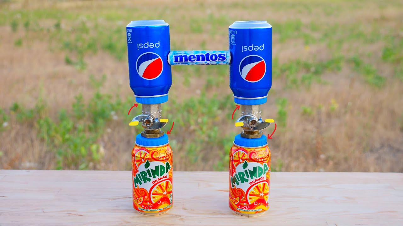 Эксперимент: Миринда, Пепси vs Ментос!