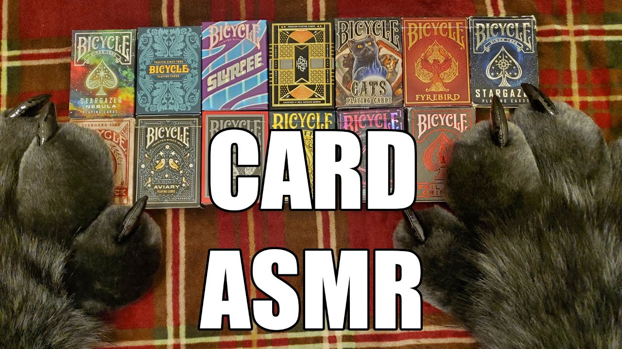 [Furry ASMR] Playing Cards Show-and-Tell! | Soft Rambling, Card Sounds, Plastic Crinkling