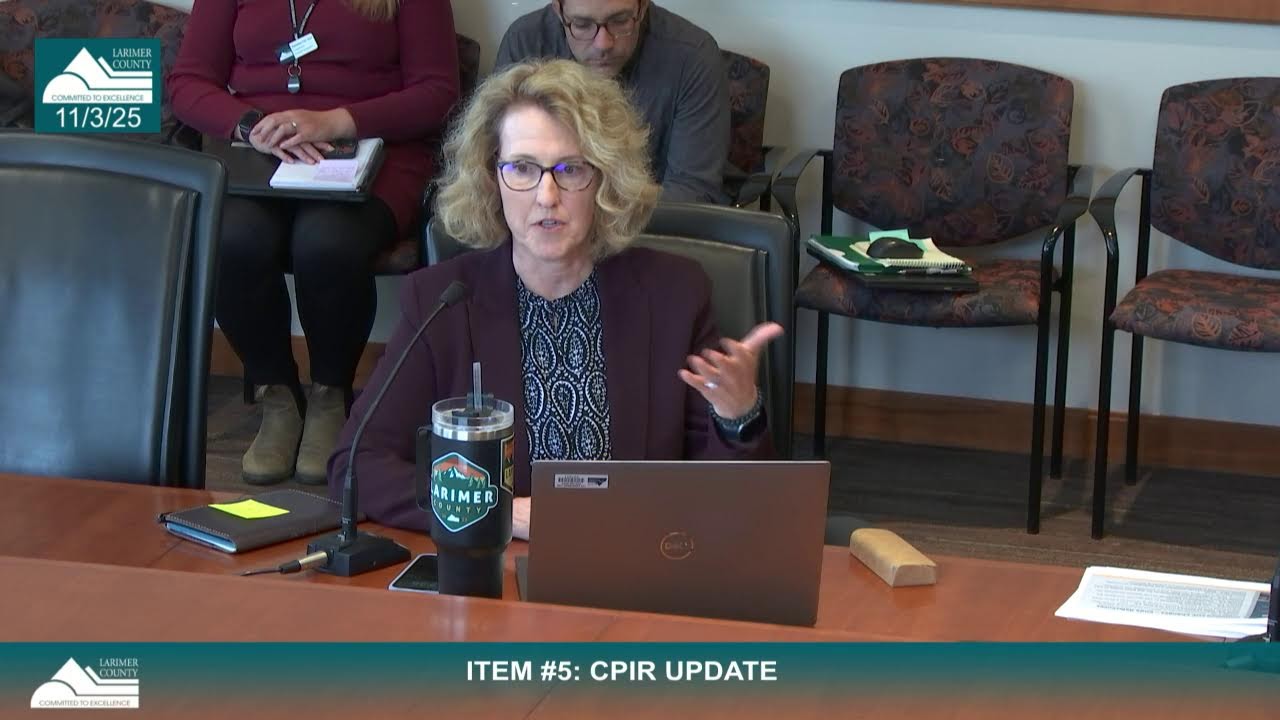Larimer County BOCC Work Session with CPIR 11/3/25 1:30 p.m.