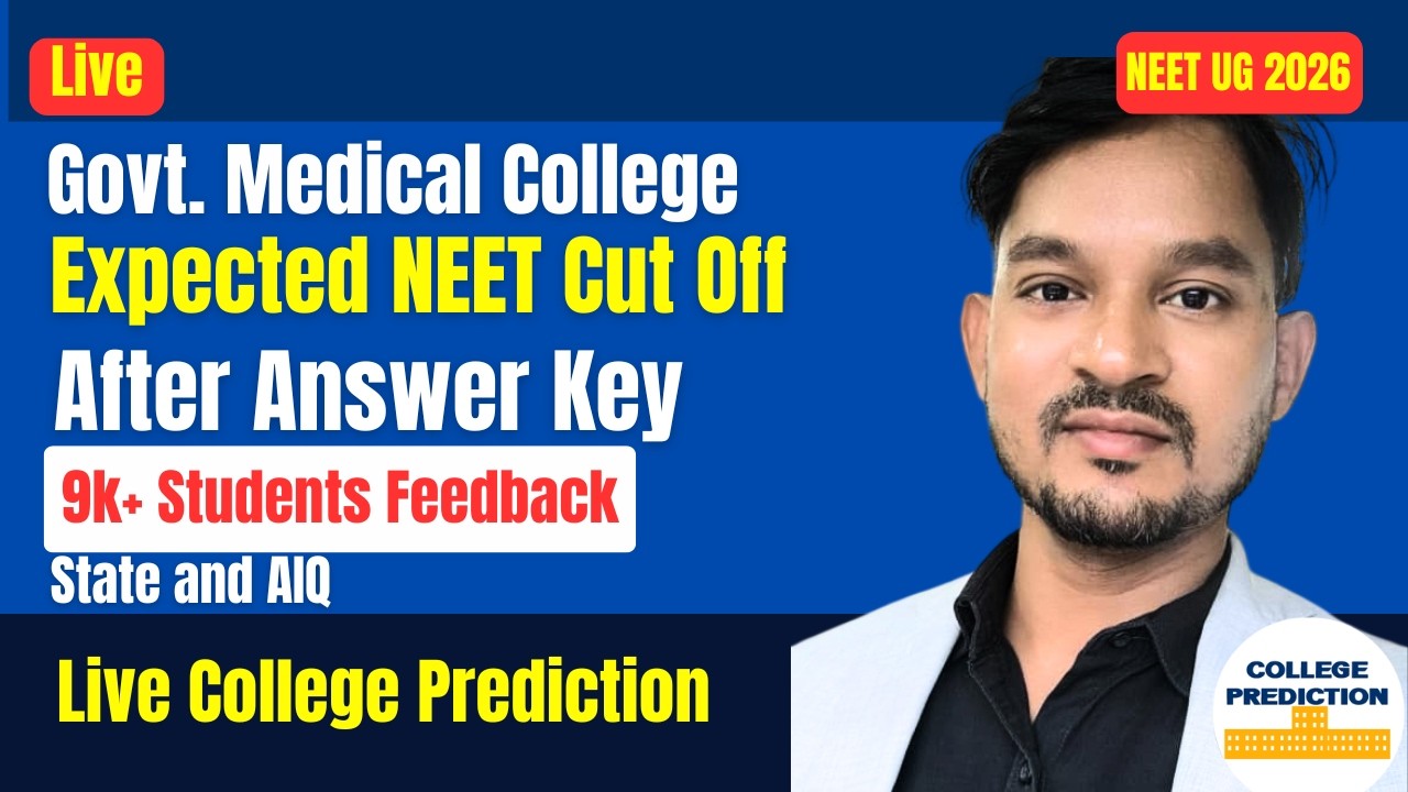 Expected NEET 2026 Cut Off After Answer Key | College & Rank Predictor | Based On 9k Students Data