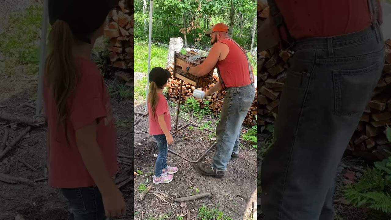 Самодельный недорогой изготовитель вязанки дров #дрова #stihl #сделай сам #бензопила #вязанкидров