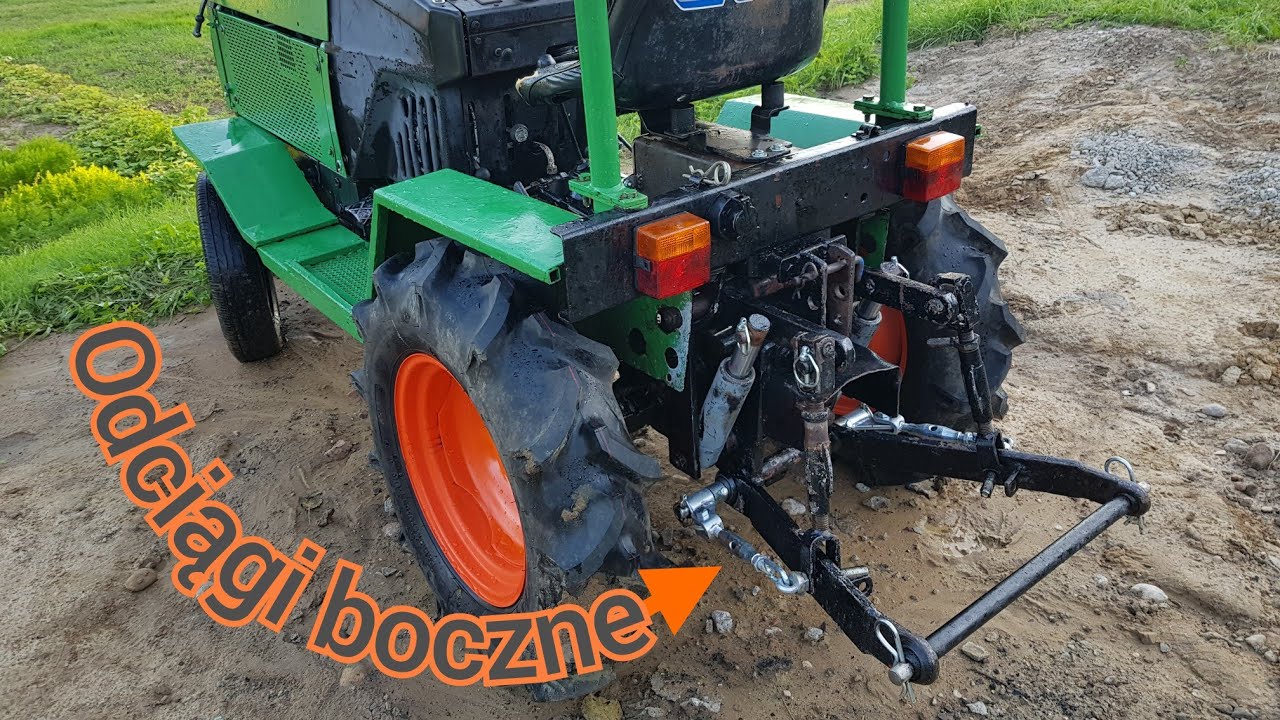 Montaż odciągów bocznych do mini traktorka agria 4900,traktor,ciągniczek,podnośnik tylny,tuz,