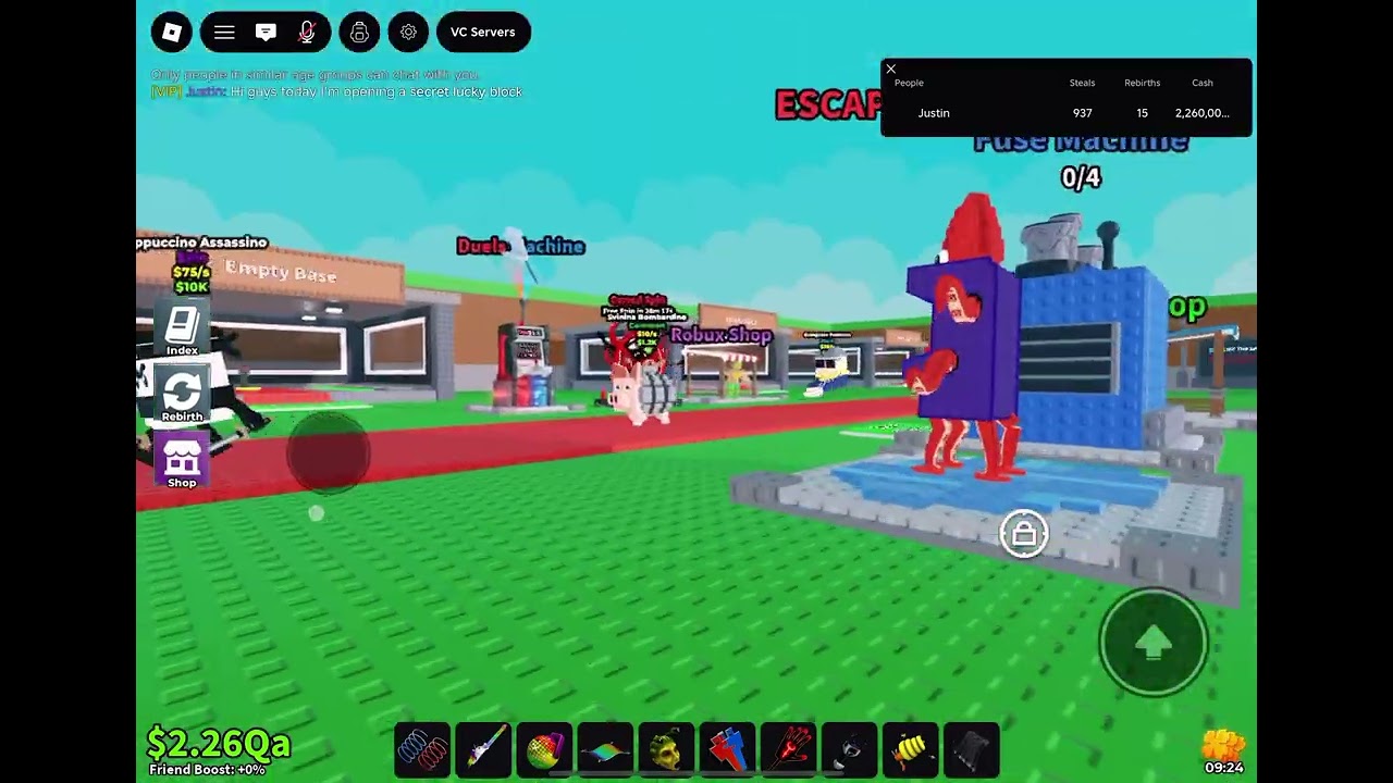 Opening a secret lucky block #stealabrainrot #roblox 