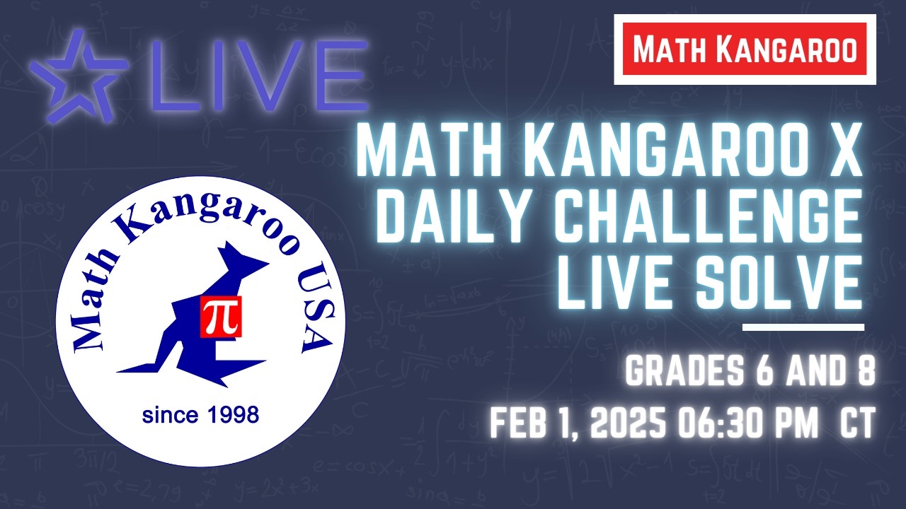 Math Kangaroo x LIVE by Po-shen Loh | Grades 6-8
