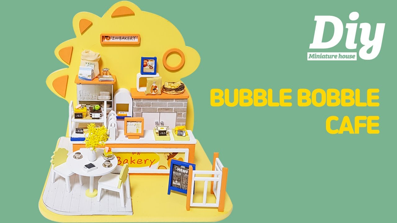 DIY Miniature Dollhouse Kitㅣbubble bobble cafeㅣ버블보블 카페ㅣ미니어처하우스ㅣ박소소(soso miniature)