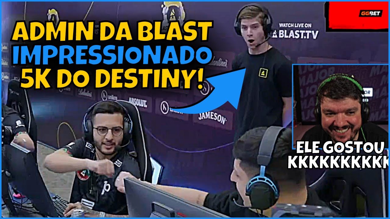 ADMIN DA BLAST REAGINDO AO 5K DO DESTINY KKKKKKKKKKKKKK😱