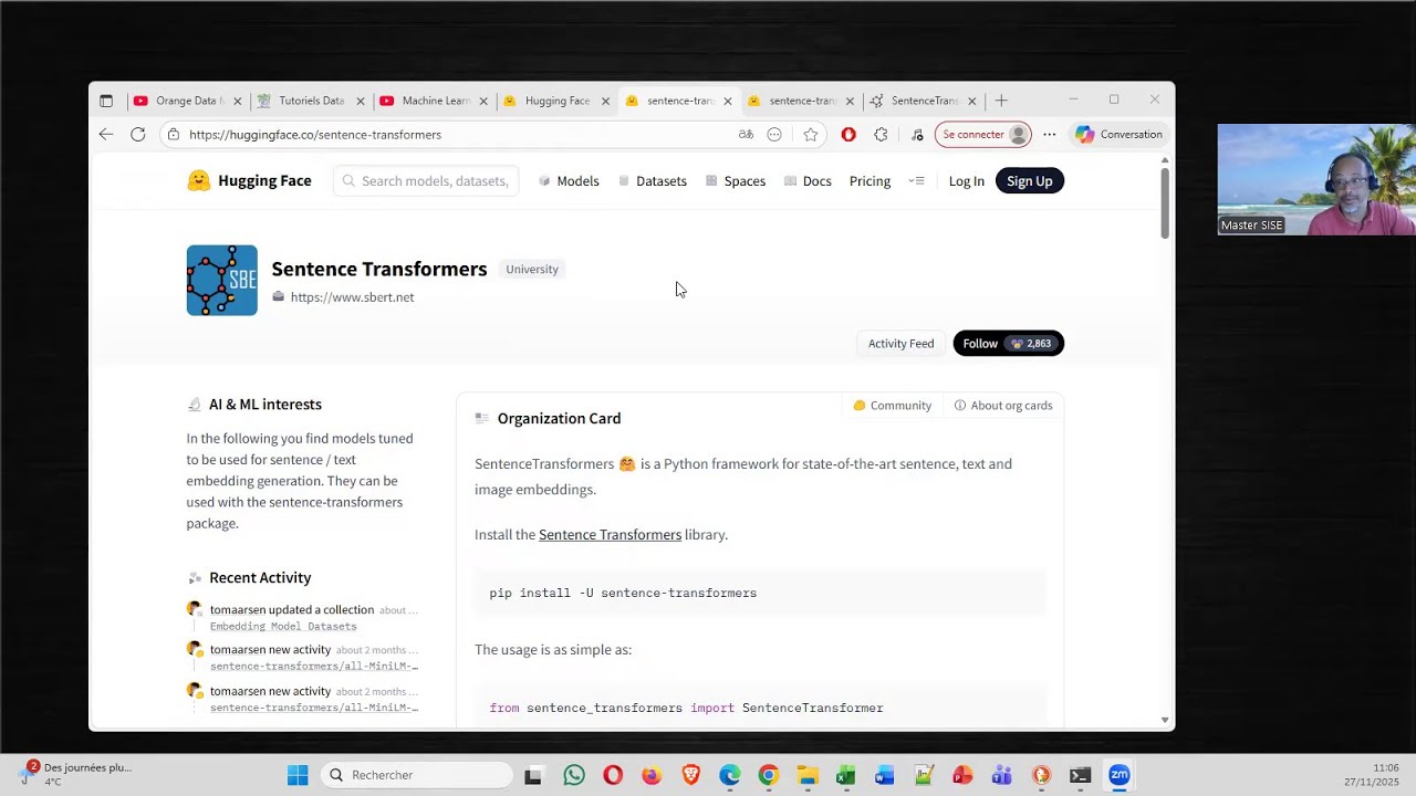NLP – Sentence Transformers (SBERT) – Hugging Face (Python)
