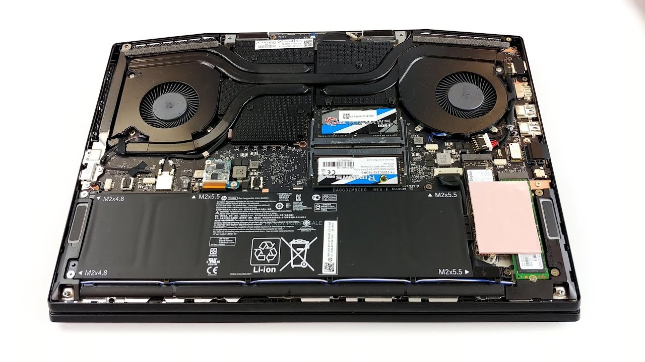 HP Omen X 2S 15 (Core i9-9880H) - disassembly and upgrade options