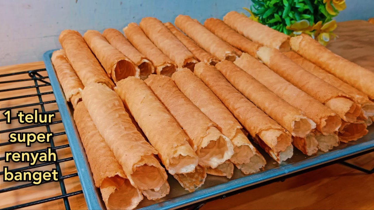 Kue semprong 1 telur super renyah banget