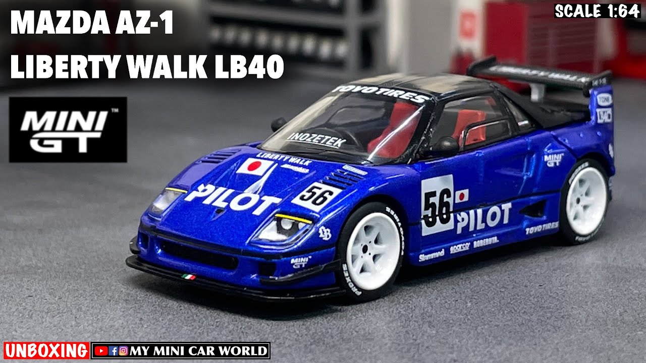 『МИР МИНИМАЛЬНЫХ АВТОМОБИЛЕЙ』РАСПАКОВКА MINI GT 1/64 MAZDA AZ-1 LIBERTY WALK LB40