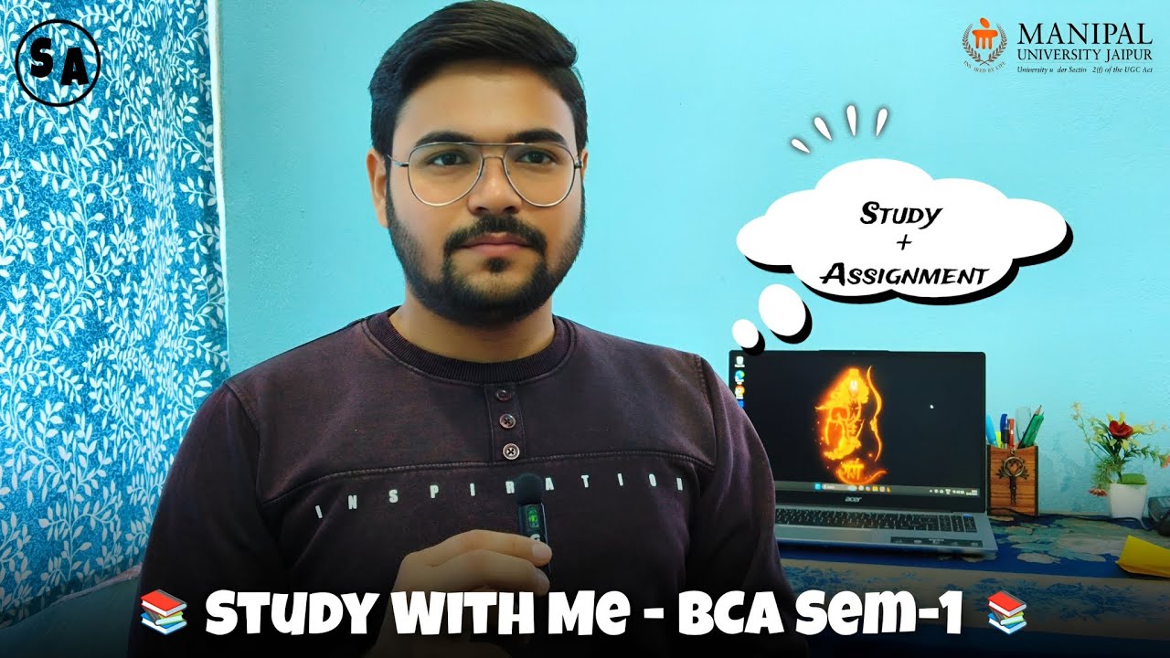 Aesthetic Study Vlog🌷| BCA Student | BCA semester 1st #bca 