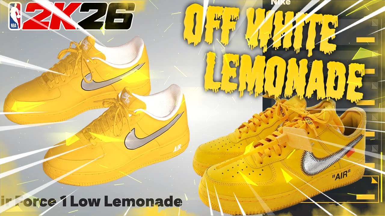 HOW TO MAKE Off-White Nike Air Force 1 &ldquo;Lemonade&rdquo; IN NBA 2K26! | NBA 2K26 Shoe Creator Tutorial