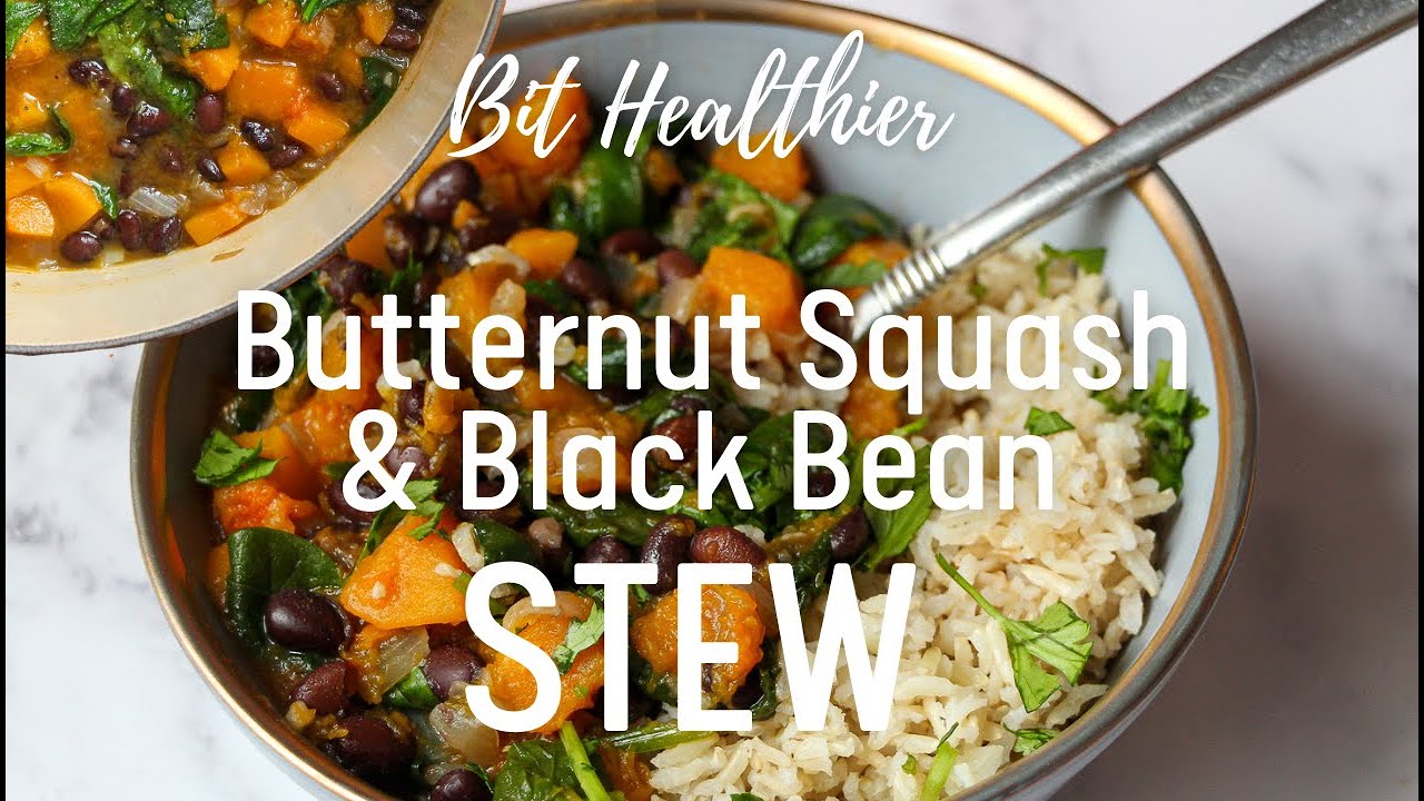 Vegan Bean Stew - Hearty Butternut Squash & Black Bean Recipe