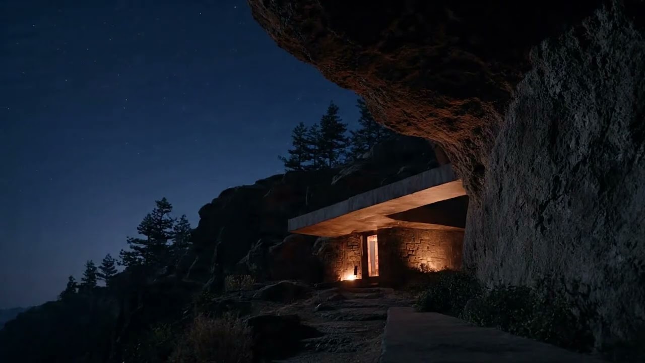 Deep Sleep Jazz | Cozy Starry Mountain Retreat - Ambient Jazz