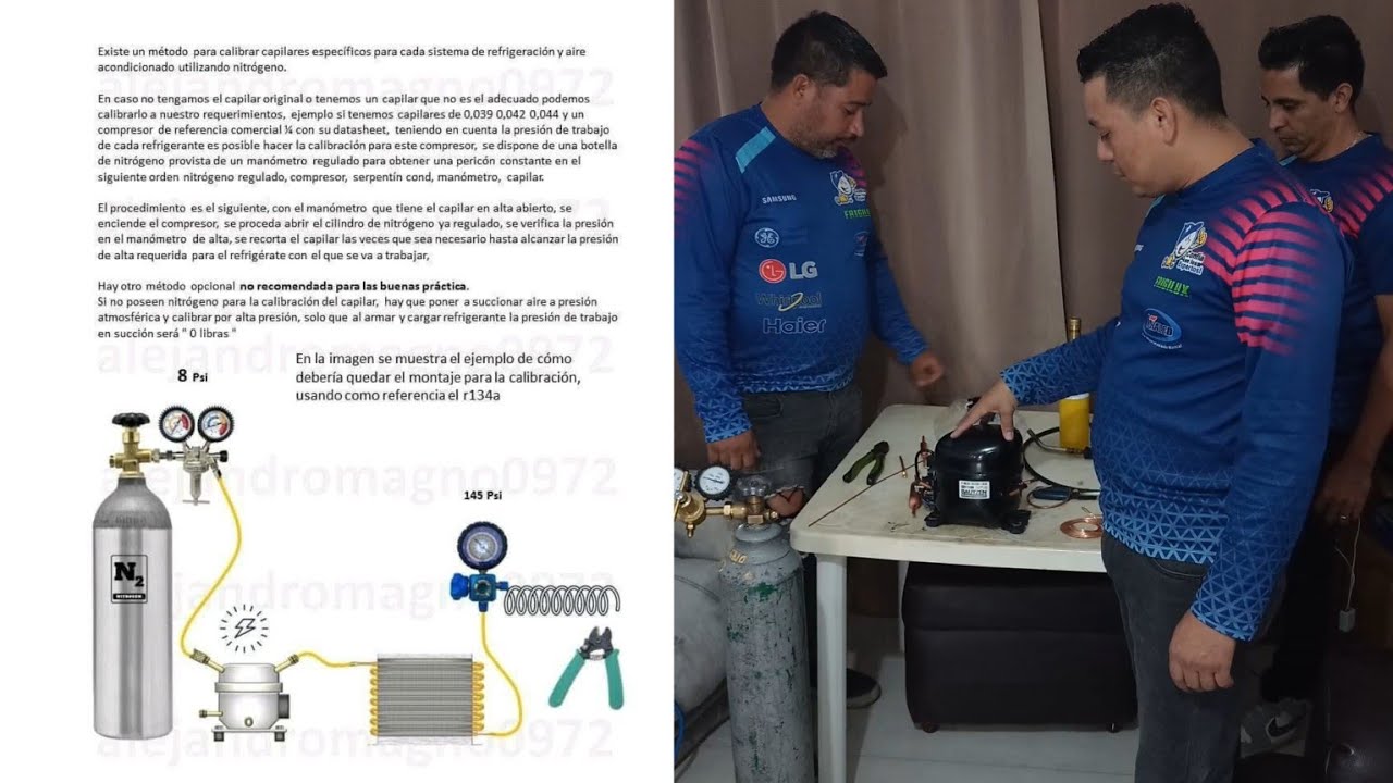 CAPILARIZACIÓN GAS R134a LBP EXPLICADO PASO A PASO CAPILAR 0.044 Y 0.036