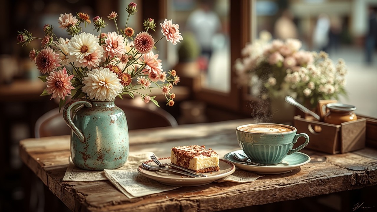 Relaxing Spring Jazz for Coffee Shop Ambience | Плавная Инструментальная Музыка