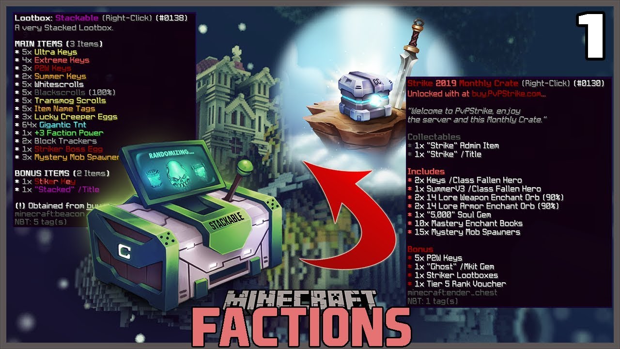 INSANE CC AND LOOTBOX OPENING! (Minecraft Factions)