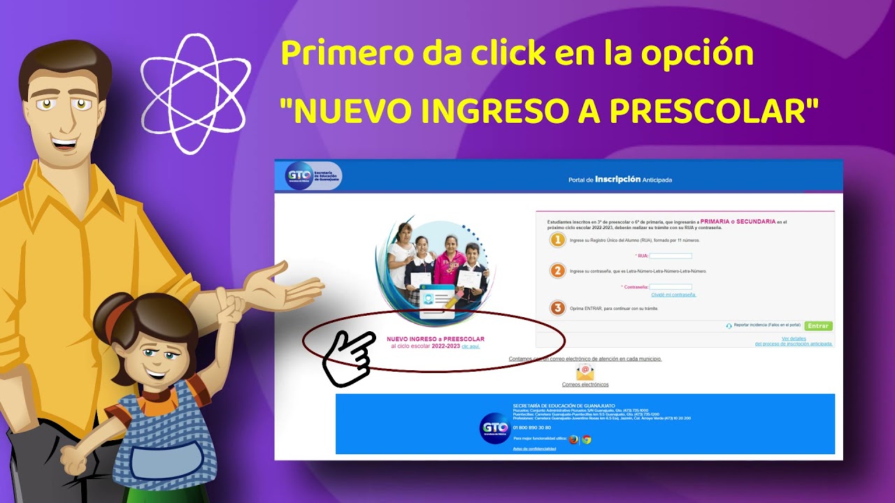 Proceso de inscripciones anticipadas - Inscripciones SEP Guanajuato