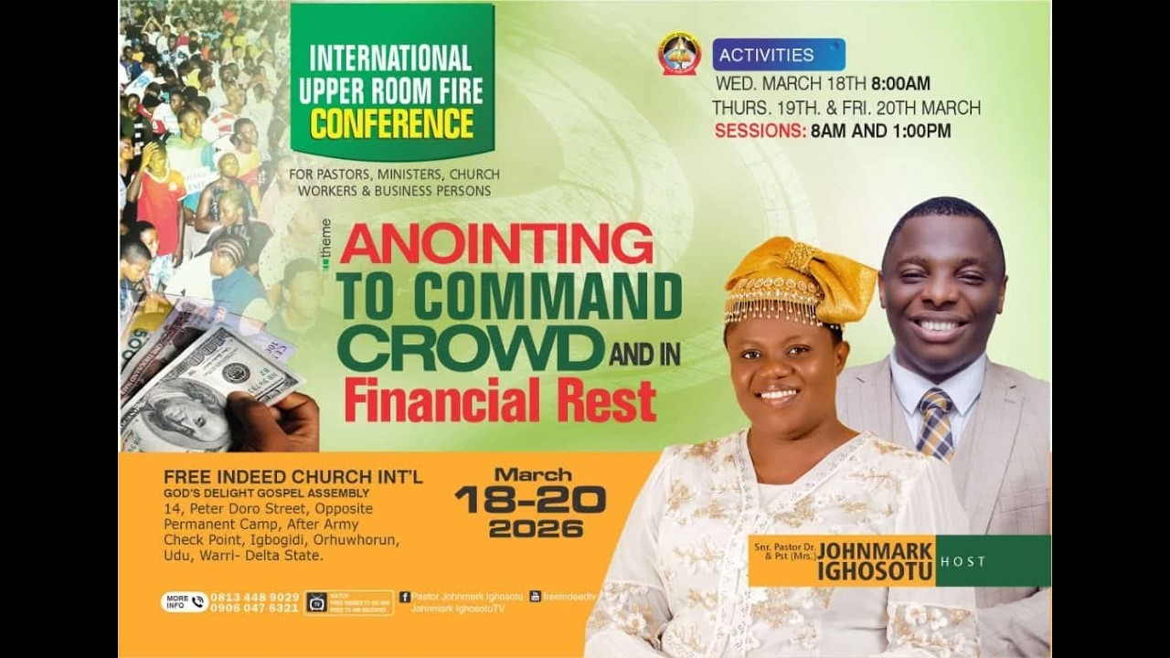 INTERNATIONAL UPPER ROOM FIRE CONFERENECE || ANOINTING TO COMMAND CROWD || EVENING SESSION | DAY 3