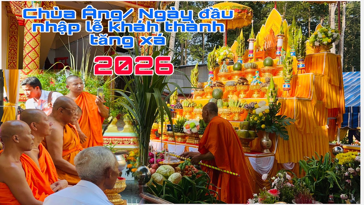 Chùa Âng chuẩn bị cho lễ khánh thành tăng xá( ngày đầu tiên mùng 5 tết Bính Ngọ)