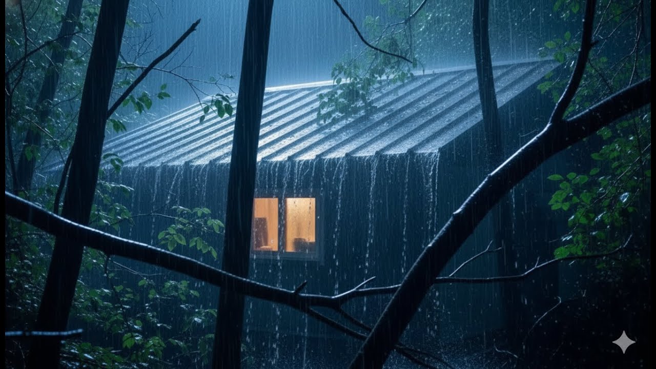 🎧The warmest sound heard under a sturdy roof on a windy night🌙