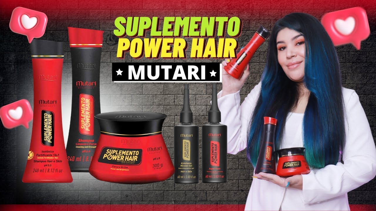 ❤️ Bomba de fortalecimento para os cabelos : SUPLEMENTO POWER HAIR DE MUTARI