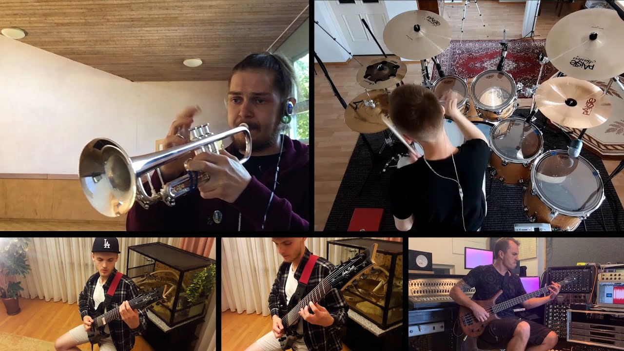 Meshuggah - Closed Eye Visuals(instrumental cover) featuring Tema Mamay & Jerome Burns
