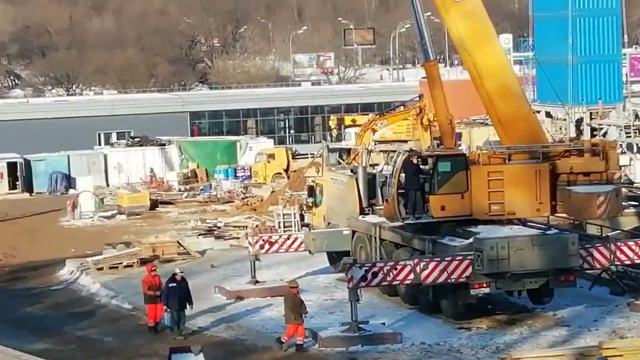 Строительство станции метро Кунцевская БКЛ 08.02.2020
