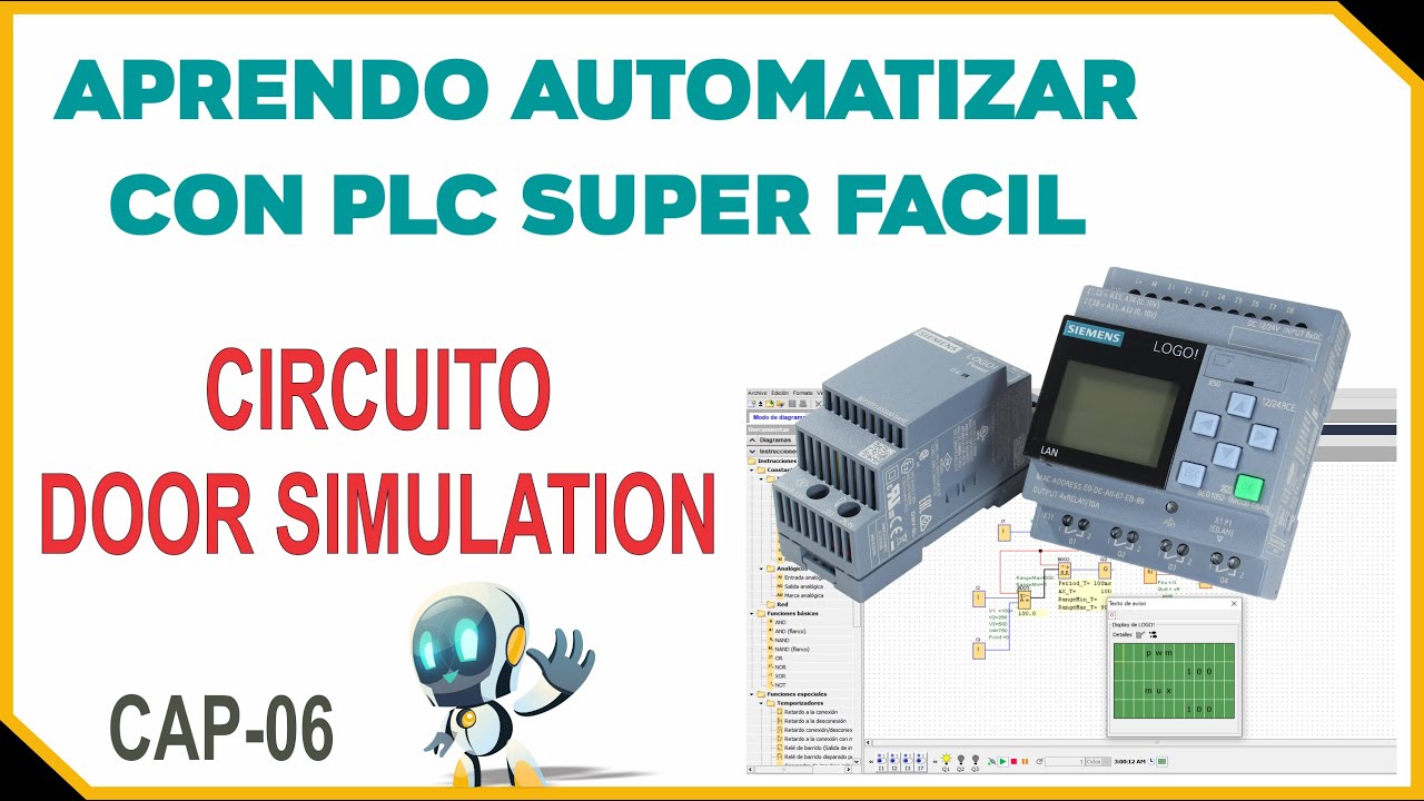 PUERTA DE GARAJE - DOOR SIMULATION  🚗│Programación Básica de PLC Logo8! SIEMENS