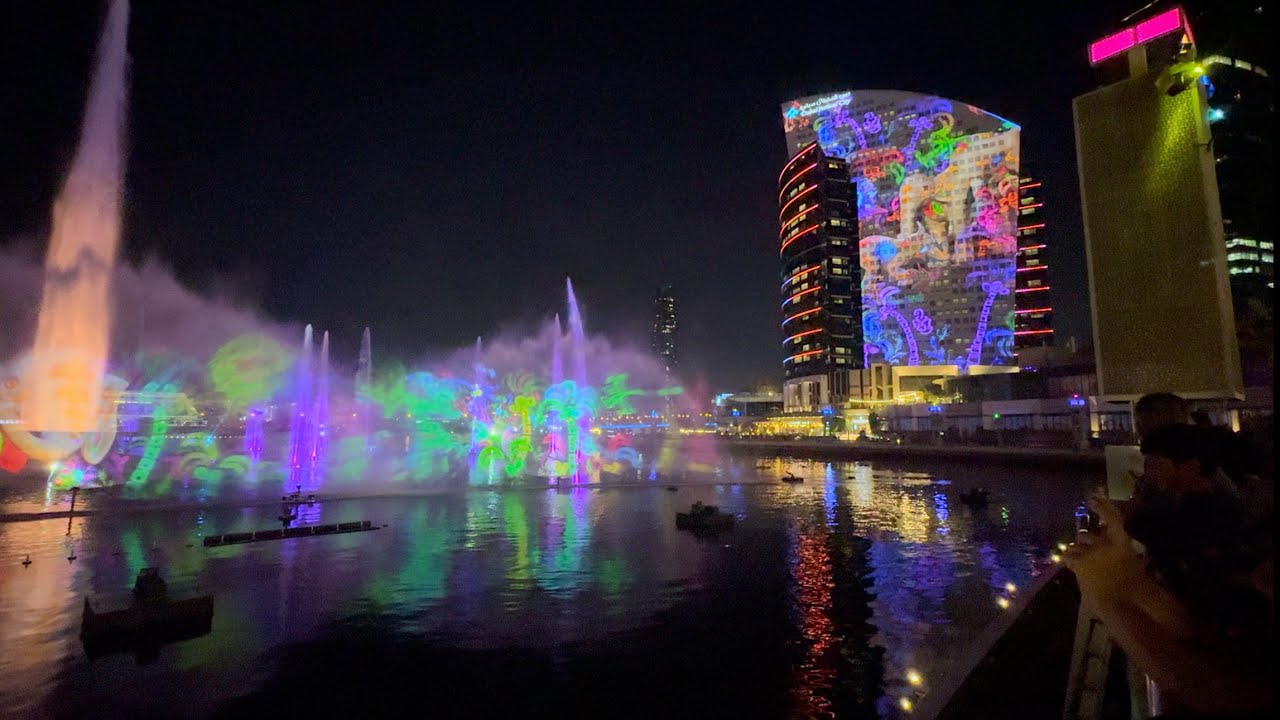 Dubai Festival City Mall Light & Water Show | Dubai Festival City Laser Show Full Video 14.Jan.2024