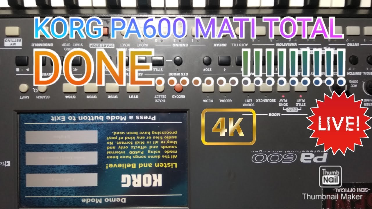 KORG PA600 KERUSAKAN MATI TOTAL 