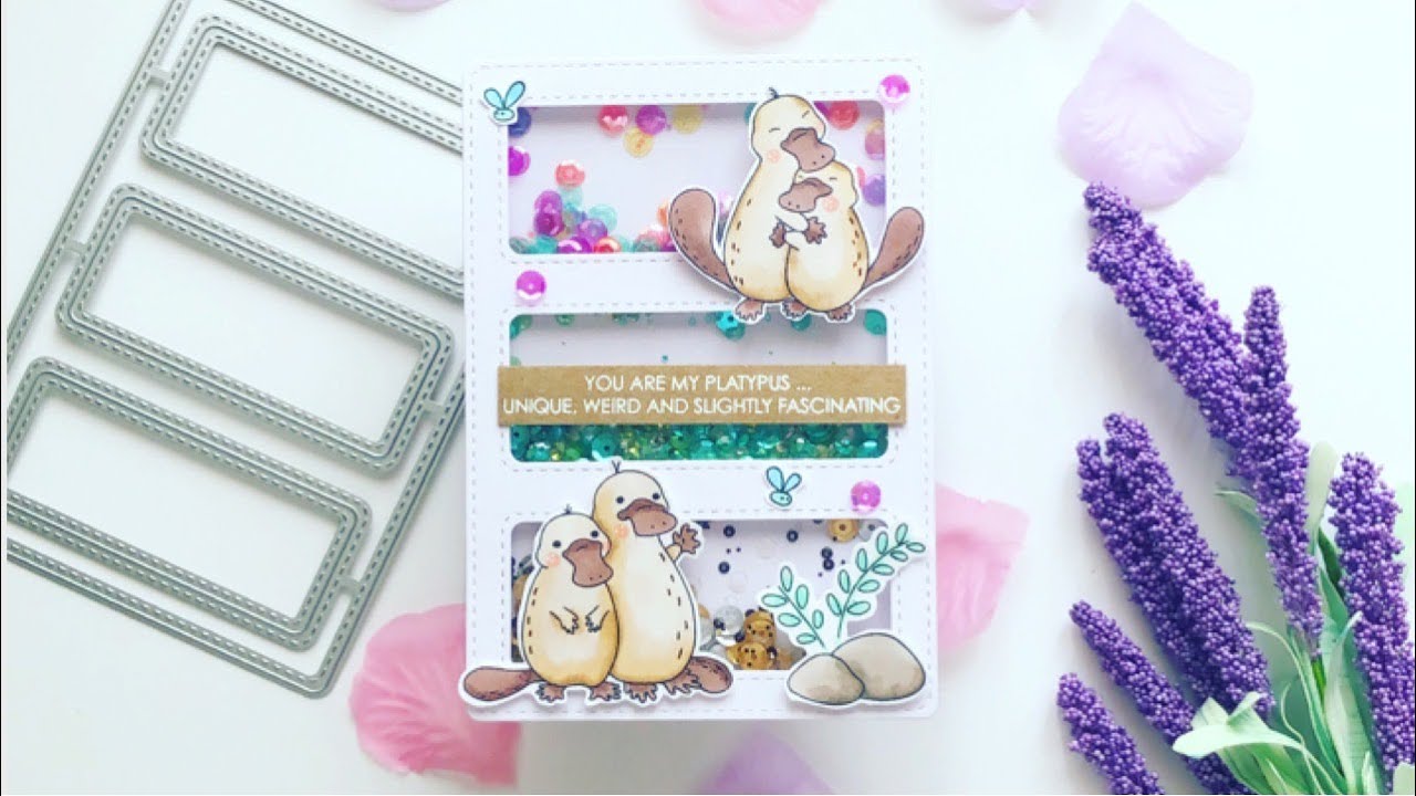 Platypus Shaker Card | How To Make A Shaker Card