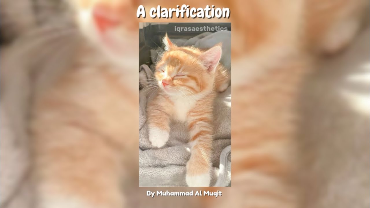 A clarification || Muhammad Al Muqit - vocals only 🧡