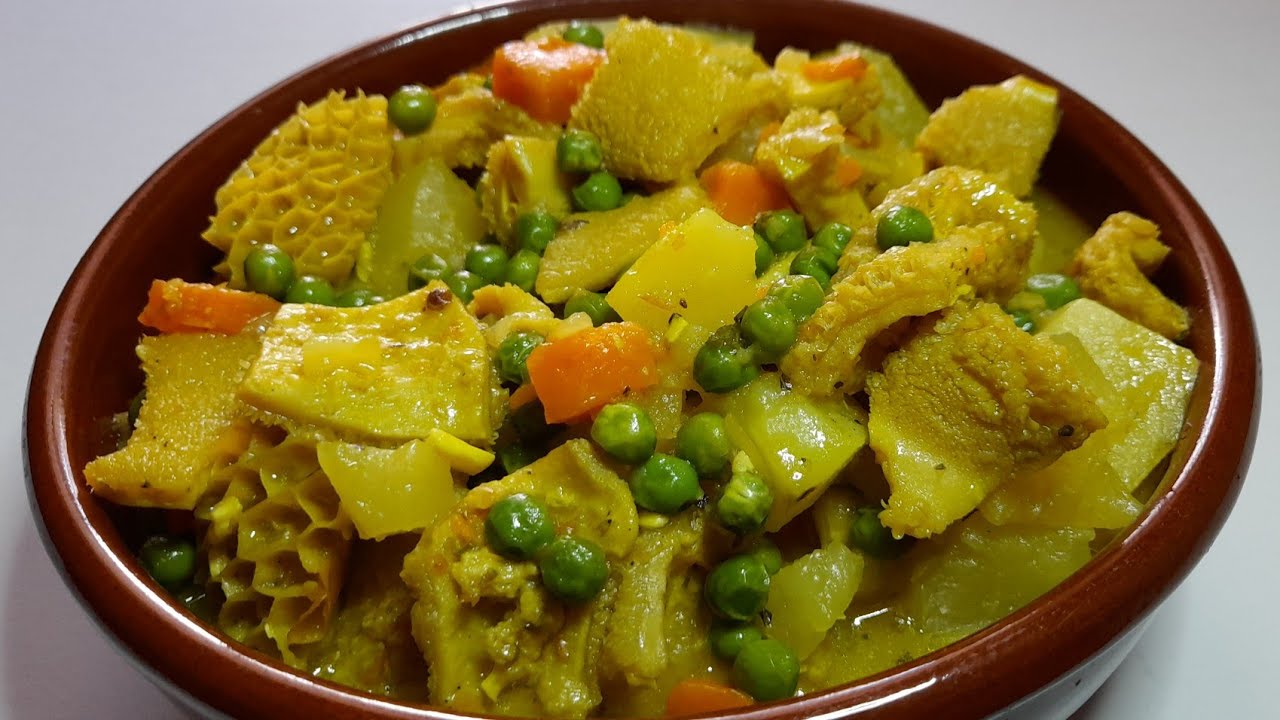 Receta de Cau cau de mondongo *comida peruana casera y económica *guiso de callos*mondonguito .