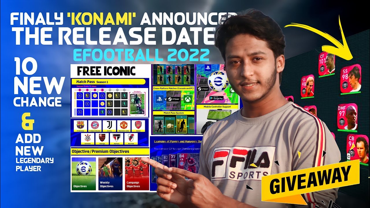 Efootball 2022 Mobile Official New Release Date | 10 New Changes Coming In Efootball Pes 2022 Mobile