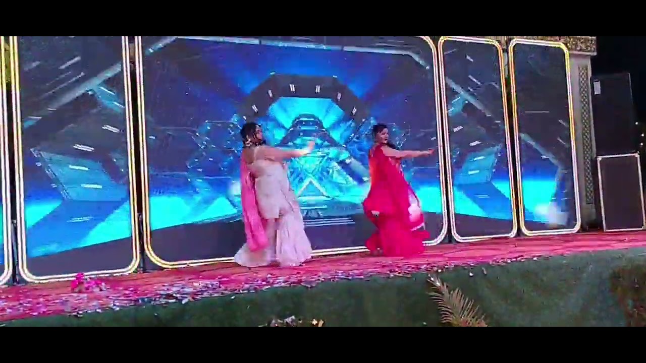 Dance & Choreography on Shararat#Nadiyon paar etc  by sisters Neha&Kanishka#Sangeet Duet performance