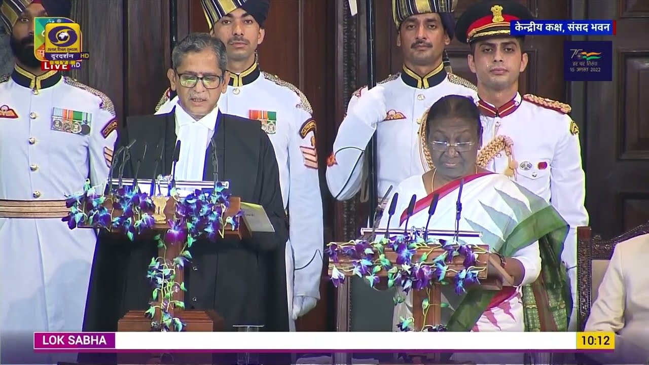 President-elect Droupadi Murmu takes oath as the 15th President of India.