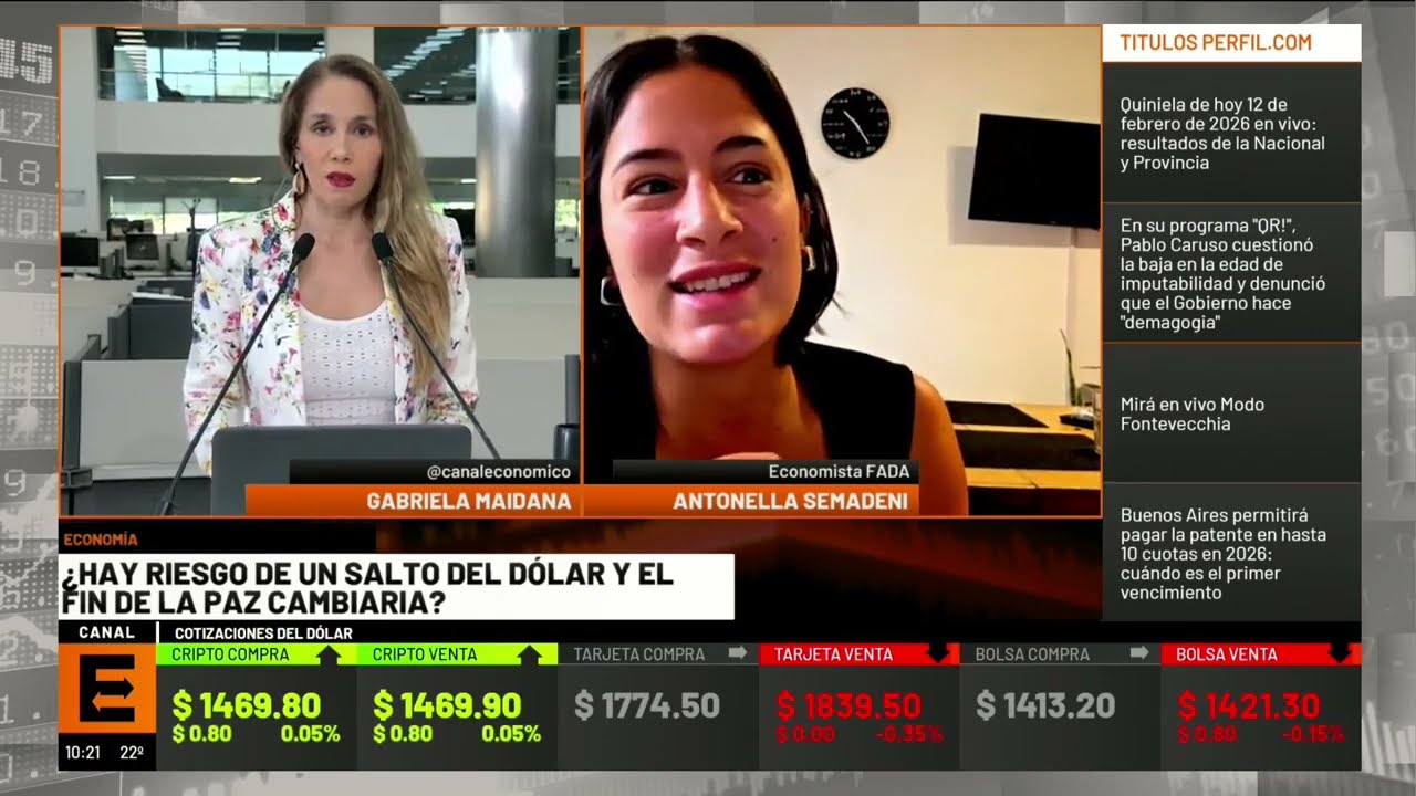 Baja del dólar, rol del Banco Central, riesgo país y dinámica inflacionaria -  FADA en Canal E