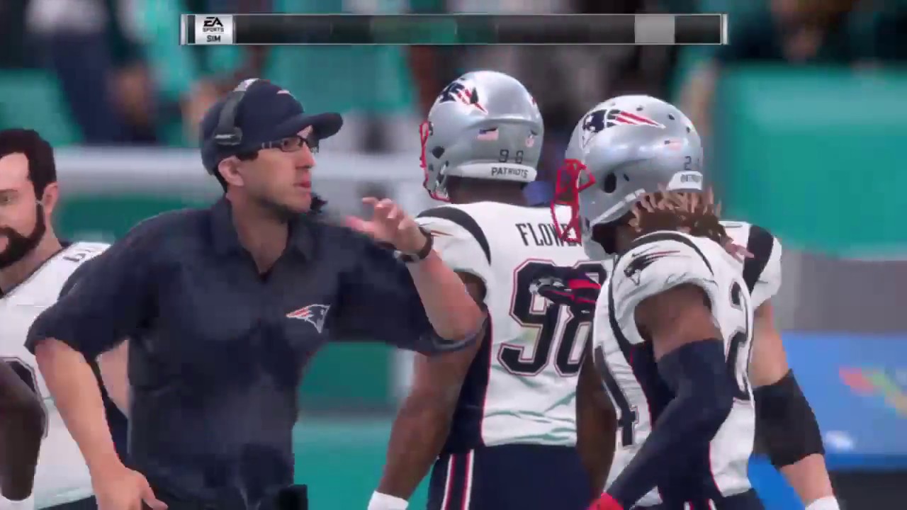 Madden 18 - New England Patriots vs Miami Dolphins- Full Game Simulation Nation
