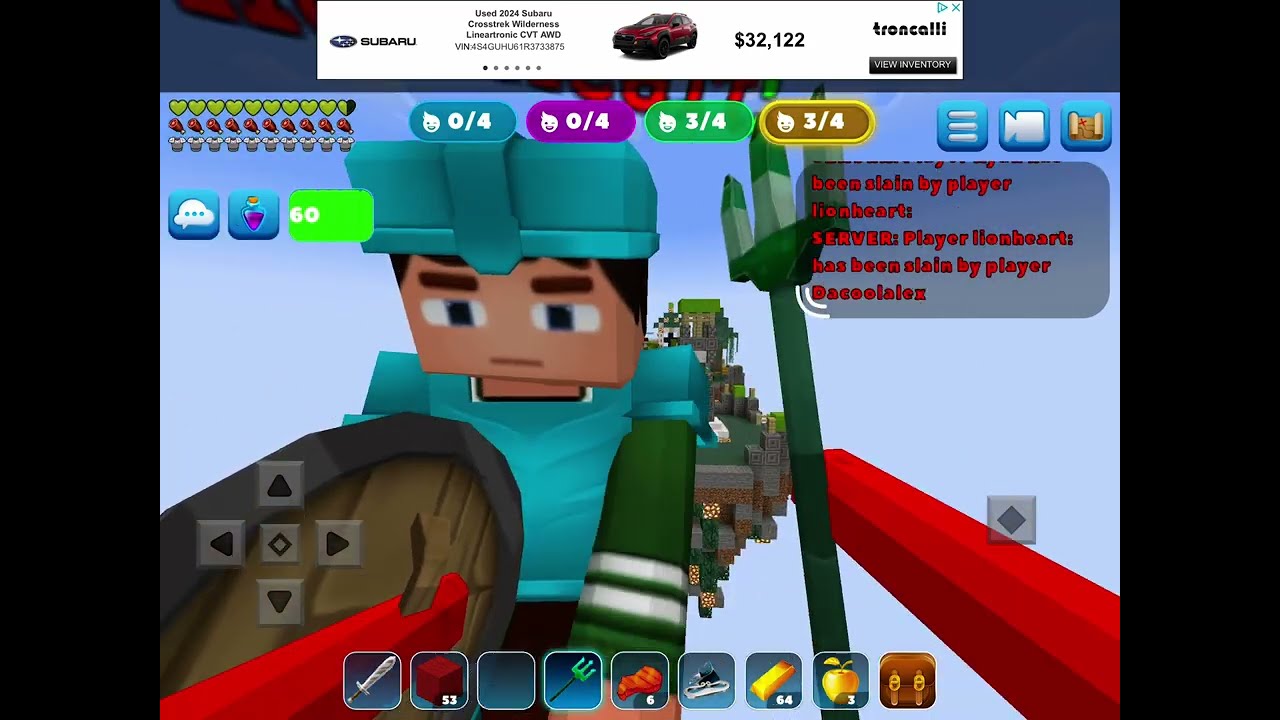 Bedwars pt 6 (featuring @lifeoflionheart ) and bro sus1 #realmcraft #bedwars