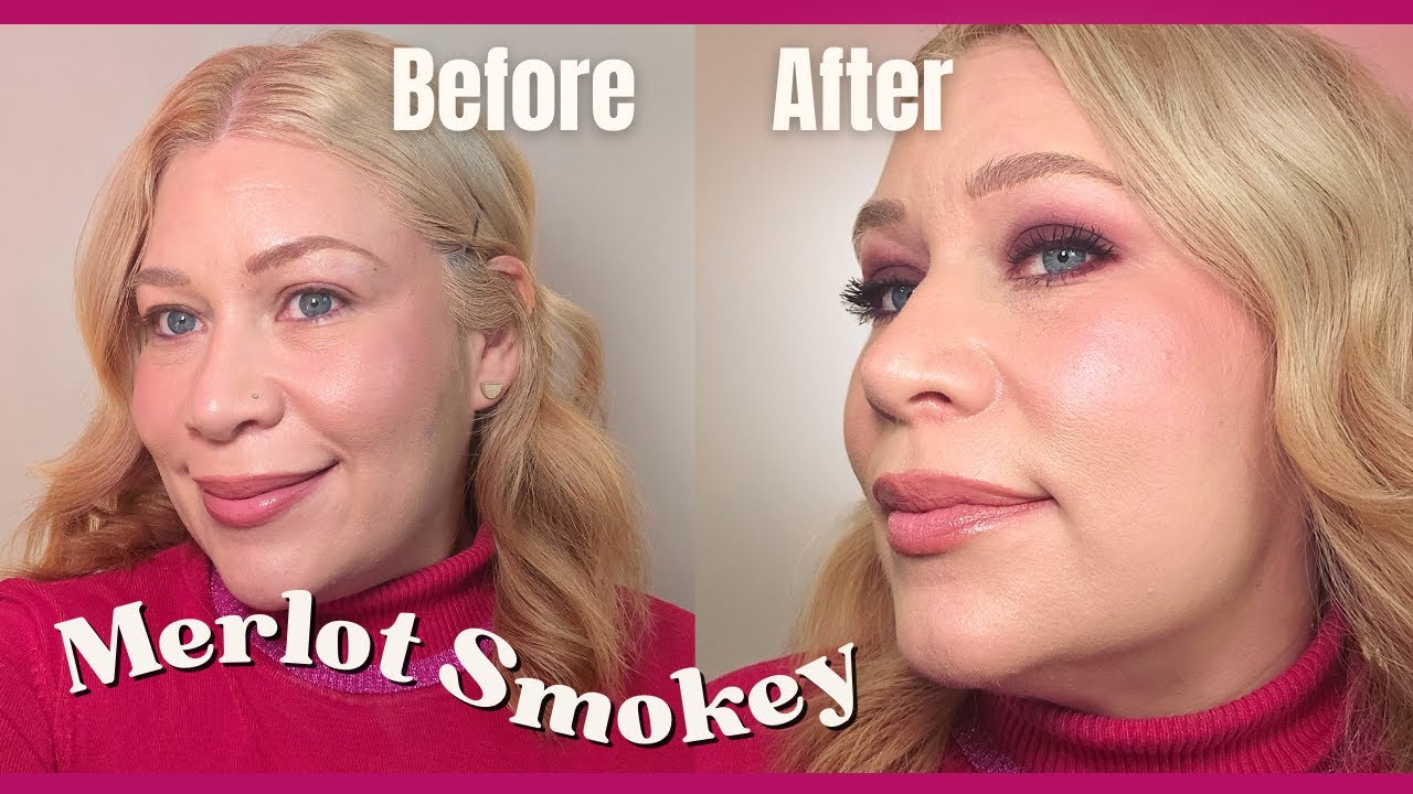 Soft Glam Merlot Eyes ❤️🍷🍒 | Romantic Wine-Toned Makeup Tutorial