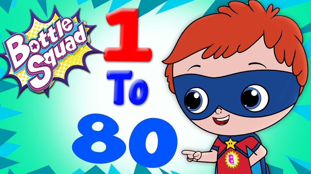 Numbers Adventure 1 To 80 | Bottle Squad Videos | Learn Numbers | Numbers For Kids | Superhero Video