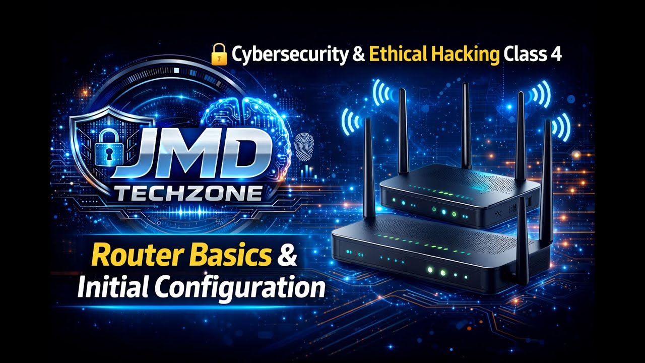 Class-4 Cybersecurity & Ethical Hacking 🔐 | Routers Explained + Initial Router Configuration #viral