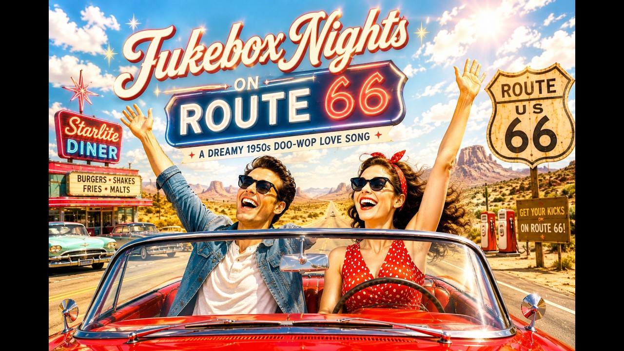 🚗 Jukebox Nights on Route 66 | Dreamy 1950s Doo-Wop
