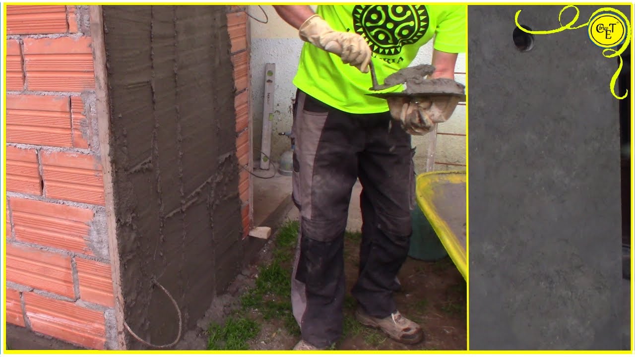 como REVESTIR una PARED CON MORTERO DE CEMENTO enfoscado maestreado