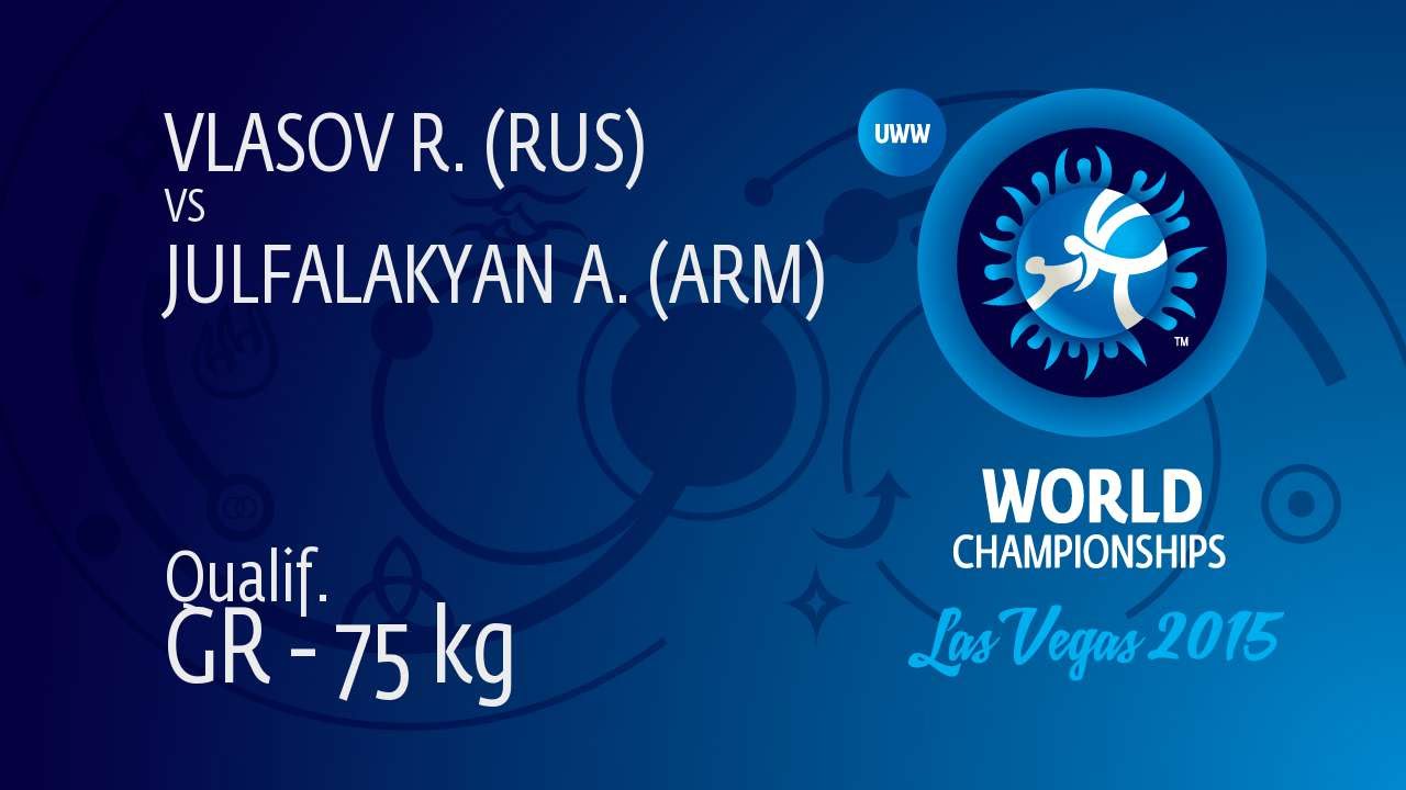 Qual. GR - 75 kg: R. VLASOV (RUS) df. A. JULFALAKYAN (ARM), 6-0
