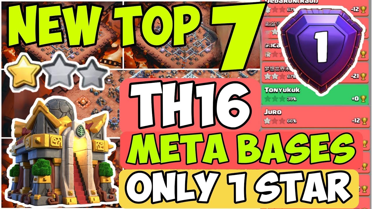 New* TOP 7 Th16 WAR Base With LINKS  Th16 Anti 2 Stars WAR BASE Link | New Best Th16  War Base 2024